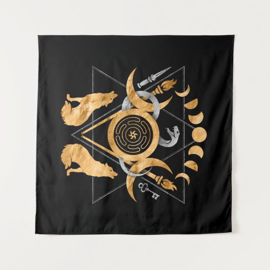 Symbole Wandteppich (Vorderseite (Horizontal))