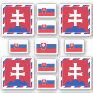 Symbole/Wappen und Flagge des slowakischen Staat Aufkleber