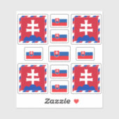 Symbole/Wappen und Flagge des slowakischen Staat Aufkleber (Blatt)