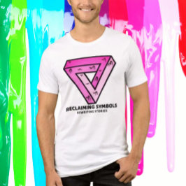 Symbole Zurückfordern Geschichten Umschreiben Rosa Tri-Blend Shirt