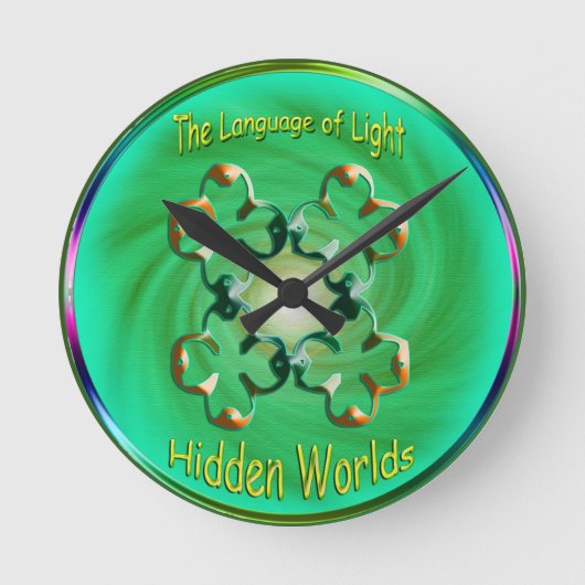 Symbolgrafiken von Soul-Qualitäten Runde Wanduhr (Vorderseite)