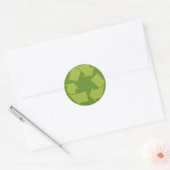Symbolgras gerecycelt runder aufkleber (Umschlag)