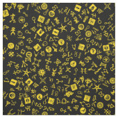 Symbolicon Yellow on Black Stoff (Muster)