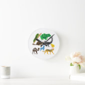 Symbolik der Tiere Runde Wanduhr (Zuhause)