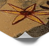 Symbolische Alchimie mit Sun und Moon Sepia Poster (Ecke)