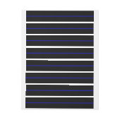 Symbolische dünne Blue Line auf festem Schwarzem (Bogen)