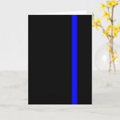 Symbolische dünne Blue Line auf Schwarzem Karte (Gelbe Blume)