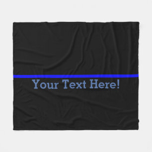 Symbolische dünne Blue Line personifizieren diese Fleecedecke