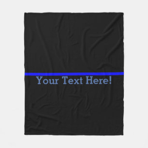 Symbolische dünne Blue Line personifizieren diese Fleecedecke