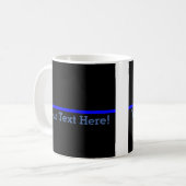 Symbolische dünne Blue Line personifizieren dieses Kaffeetasse (Vorderseite Links)
