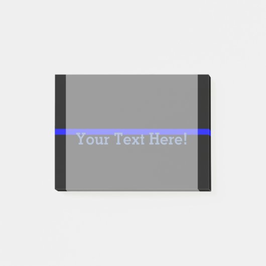 Symbolische dünne Blue Line personifizieren dieses Post-it Klebezettel (Vorderseite)