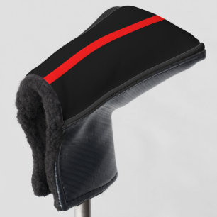 Symbolische dünne rote Linie Grafikdesign an Golf Headcover