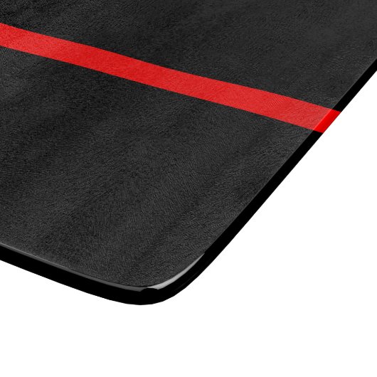 Symbolische dünne rote Pseudografik Schneidebrett (Ecke)