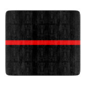 Symbolische dünne rote Pseudografik Schneidebrett (Vorderseite)