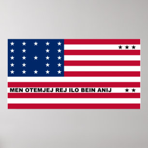 Symbolische Flagge Bikini Atoll Marshall Islanders Poster