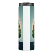 Symbolische Grüne Baumkulisse Lungen Umwelt Kunst Thermosbecher (Rückseite)