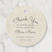 Symbolische Ikonen der ersten heiligen Kommune Geschenkanhänger (Rückseite)