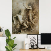 Symbolische Kunst von Hesiod und Muse von Gustave Poster (Heimbüro)