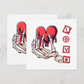 Symbolische Liebe Skeleton Hand Angebot Herz (Vorne/Hinten)