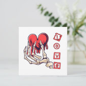Symbolische Liebe Skeleton Hand Angebot Herz (Stehend Vorderseite)