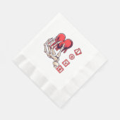 Symbolische Liebe Skeleton Hand Angebot Herz Serviette (Ecke)