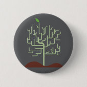 Symbolische Metamorphose Wachstumsdesign Button (Vorderseite)