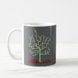 Symbolische Metamorphose Wachstumsdesign Kaffeetasse