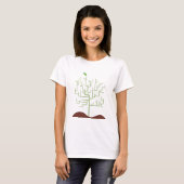 Symbolische Metamorphose Wachstumsdesign T-Shirt (Vorne ganz)