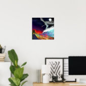 Symbolische Ströme - Farben der Fantasie Poster (Heimbüro)