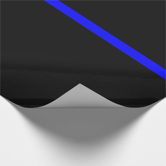 Symbolische Thin Blue Line-Grafik Geschenkpapier (Ecke)