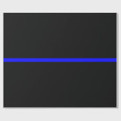 Symbolische Thin Blue Line-Grafik Geschenkpapier (Flach)