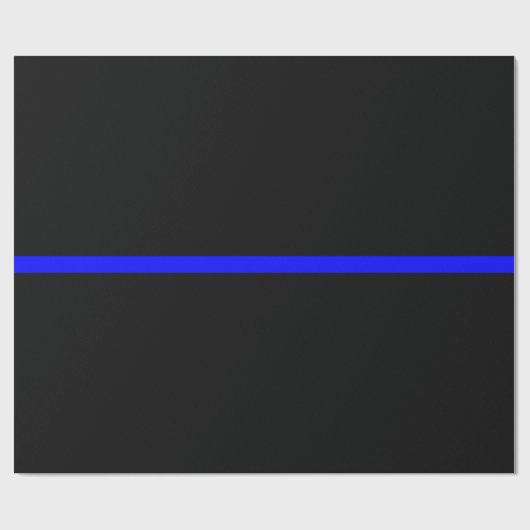 Symbolische Thin Blue Line-Grafik Geschenkpapier (Flach)
