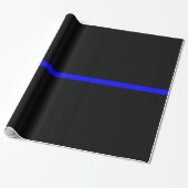 Symbolische Thin Blue Line-Grafik Geschenkpapier (Ungerollt)