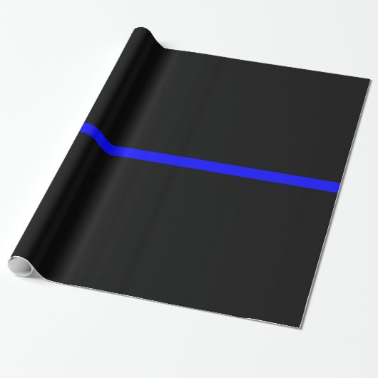 Symbolische Thin Blue Line-Grafik Geschenkpapier (Ungerollt)