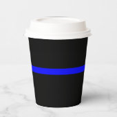 Symbolische Thin Blue Line Grafik Pappbecher (Links)