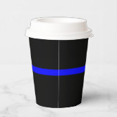 Symbolische Thin Blue Line Grafik Pappbecher (Rechts)
