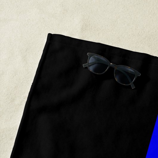 Symbolische Thin Blue Line-Grafik Strandtuch (Beispiel)