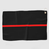 Symbolische Thin Red Line-Grafikfeuerwehr auf eine Golfhandtuch (Horizontal)