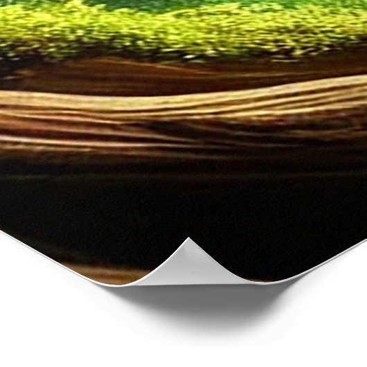 Symbolischer Baum mit Yin Yang Design Poster (Ecke)