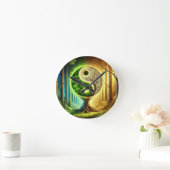 Symbolischer Baum mit Yin Yang Design Runde Wanduhr (Zuhause)