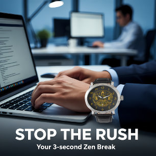 Symbolischer Buddha, umgeben von Naturelementen Armbanduhr