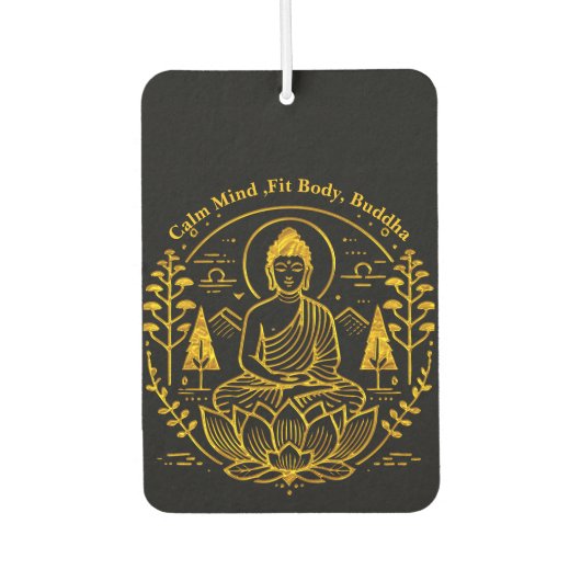 Symbolischer Buddha, umgeben von Naturelementen Autolufterfrischer (Vorderseite)