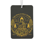 Symbolischer Buddha, umgeben von Naturelementen Autolufterfrischer (Rückseite)