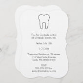 Symbolischer Zahn Einladung (Vorne/Hinten)