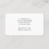 Symbolischer Zahn Visitenkarte (Rückseite)