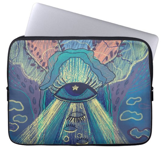 symbolisches Auge Laptopschutzhülle (Vorderseite)