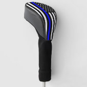 Symbolisches Design der Thin Blue Line US-Flagge Golf Headcover (angewinkelt)