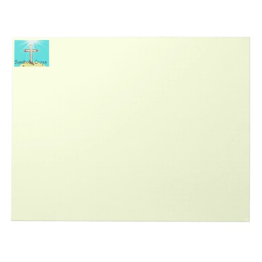 Symbolisches Kreuz Notizblock (Vorderseite)