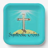 Symbolisches Kreuz Pappteller (Vorderseite)