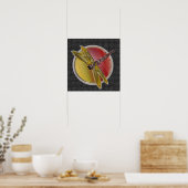 Symbolisches Libellenposter Poster (Küche)